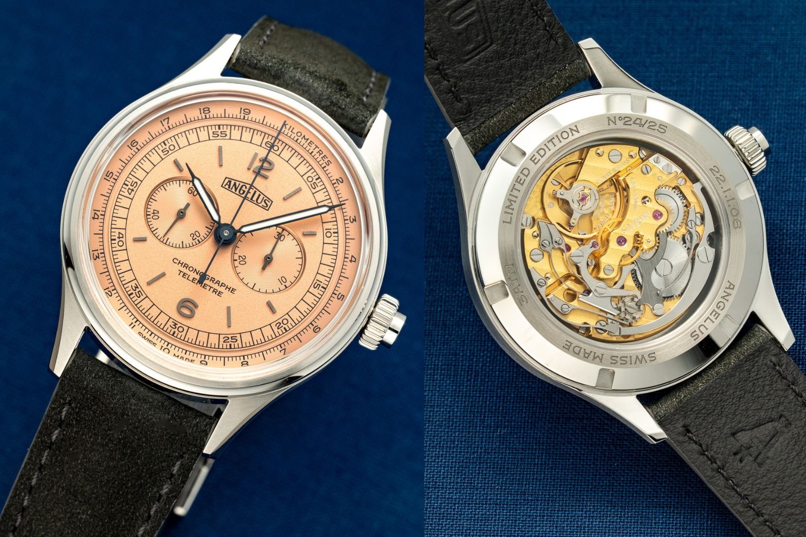 W&W 2025新錶速報!Angelus Chronographe Telemetre復古計時
