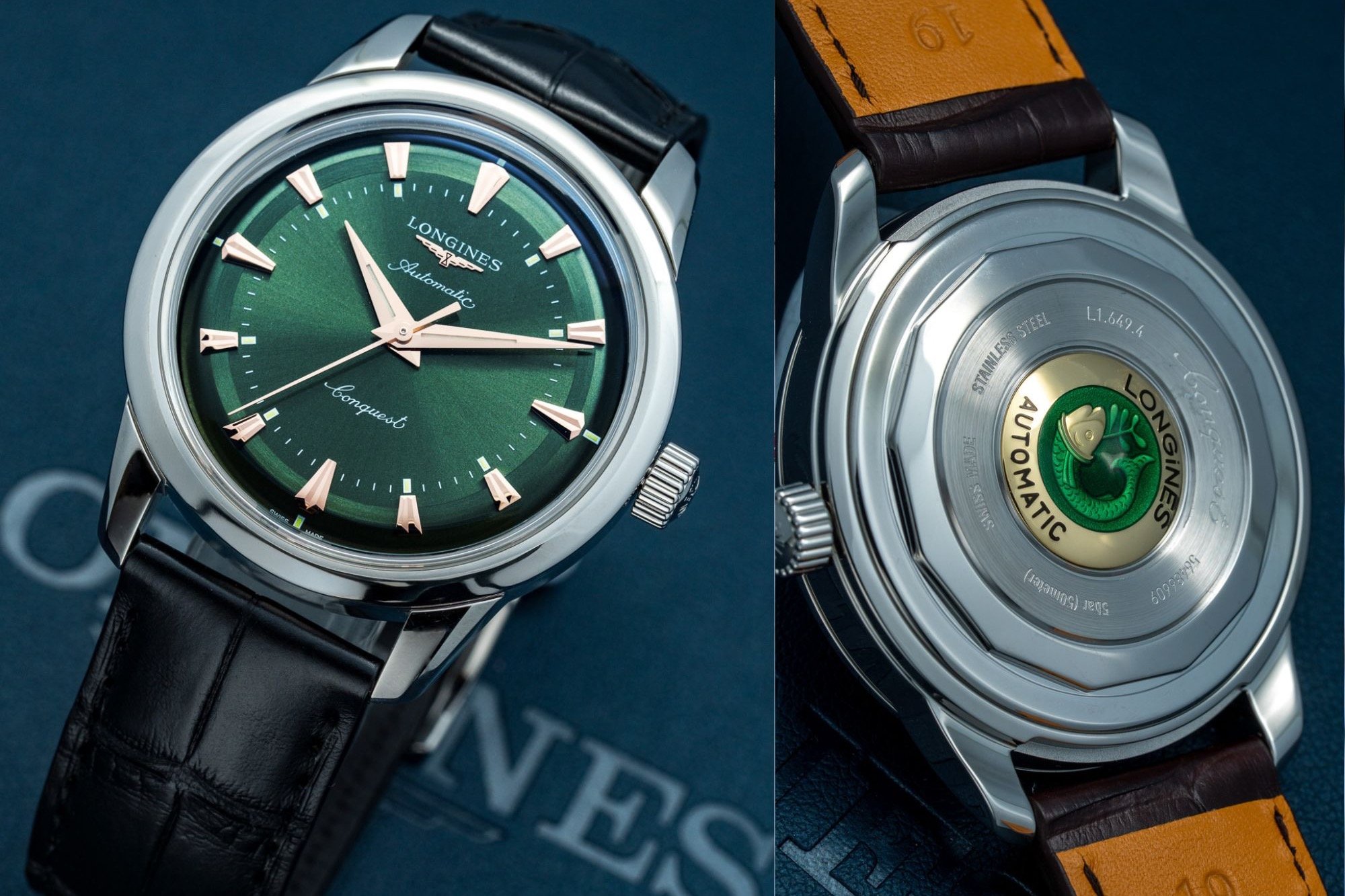 Longines｜Conquest Heritage 古典琺瑯徽章加持