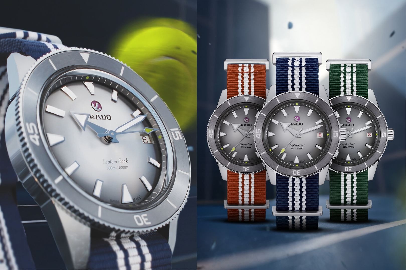 Rado|限量網球魂 Captain Cook x Tennis Limited Edition
