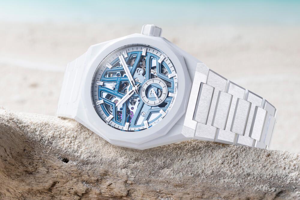 Zenith X Time + Tide |DEFY Skyline Skeleton White Surfer Ceramic 聯乘鏤空第三部曲