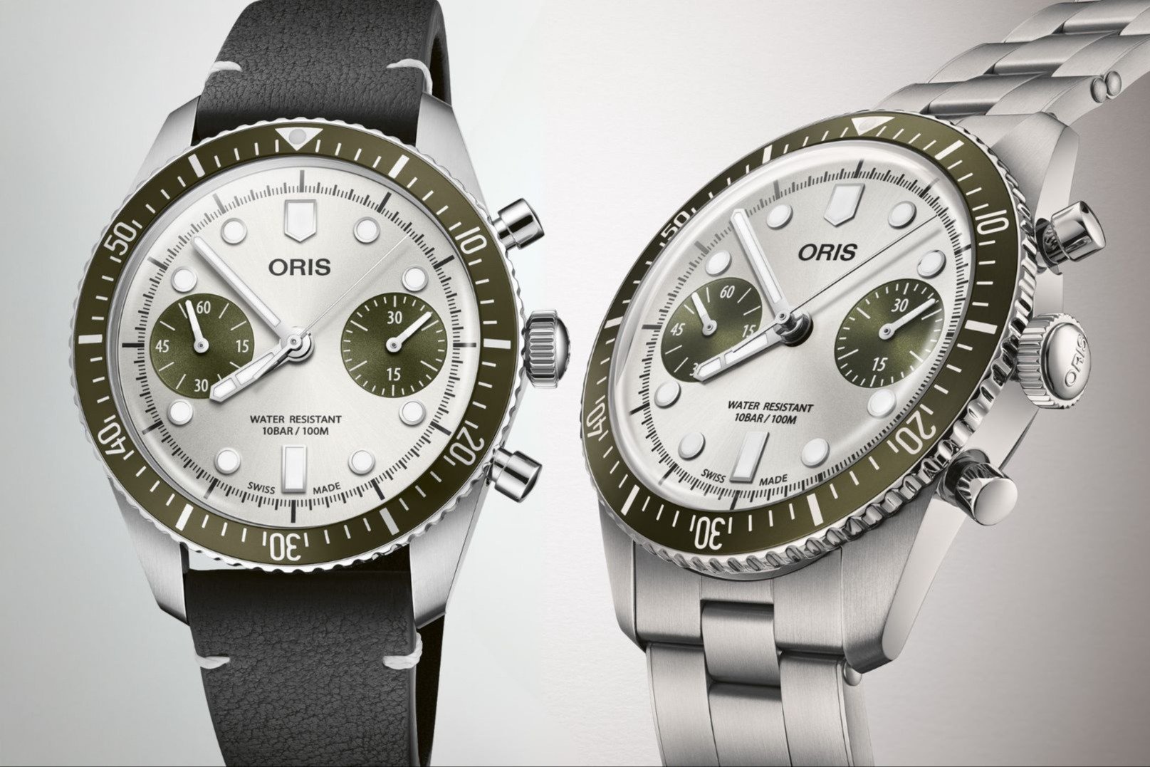 Oris｜森系綠潛水計時錶 Divers Sixty-Five Chronograph
