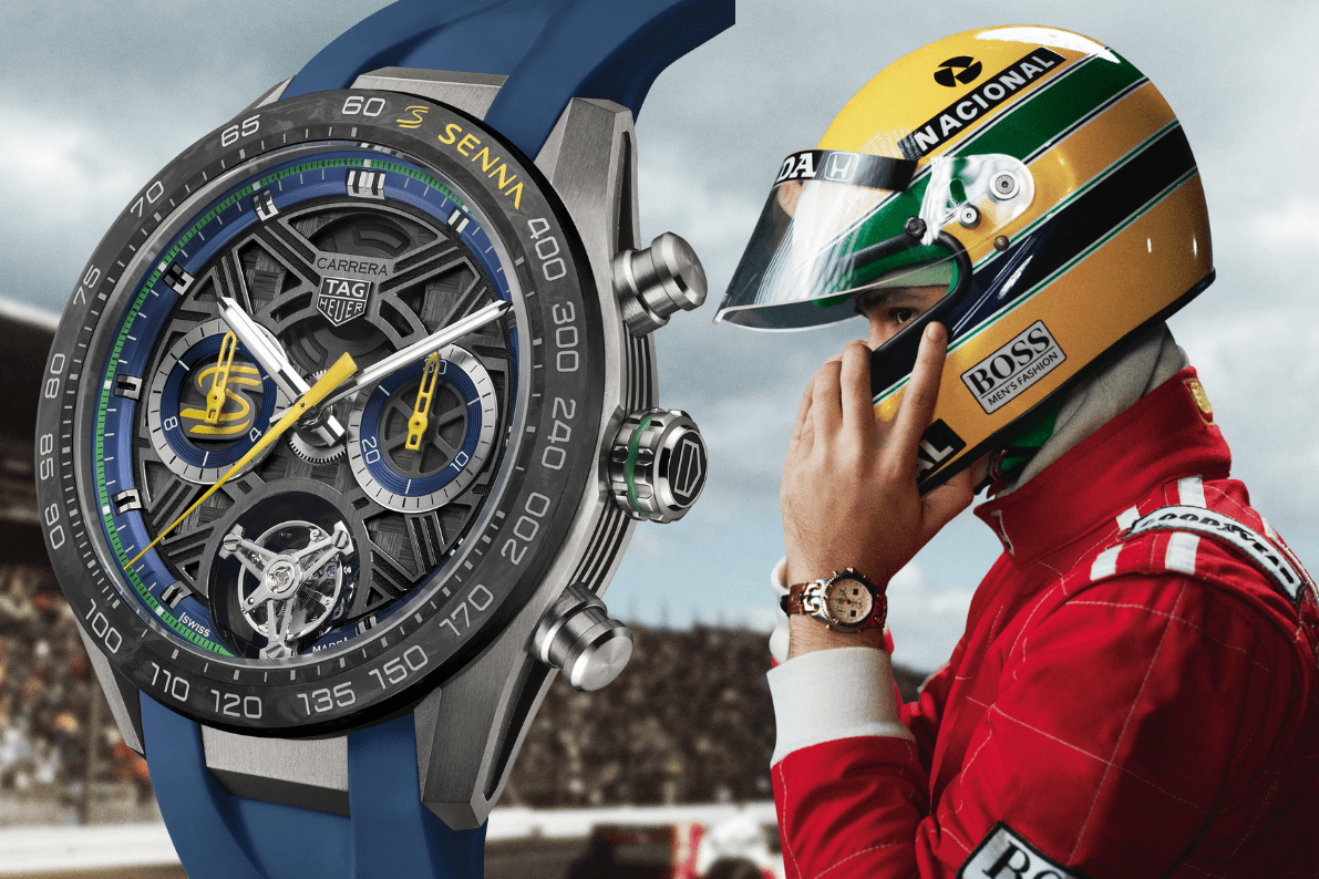 TAG Heuer｜Carrera Chronograph Tourbillon x Senna洗拿限量版陀飛輪計時錶