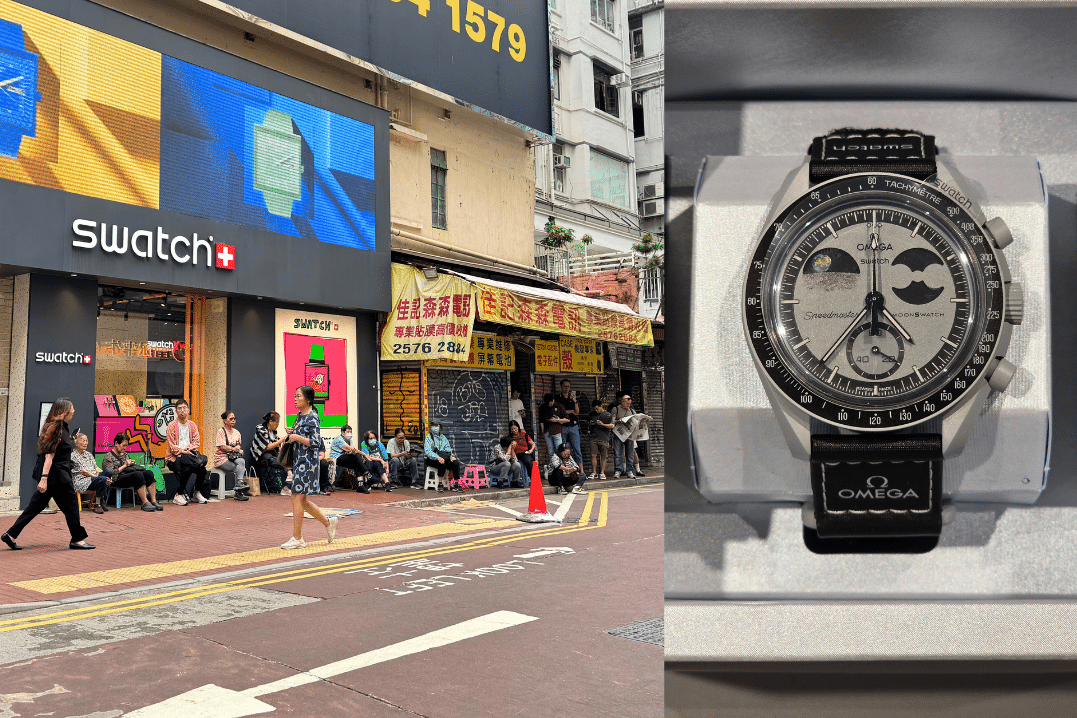MoonSwatch開賣現場直擊！Omega X Swatch首配地球相位顯示MoonSwatch Mission to EarthPhase
