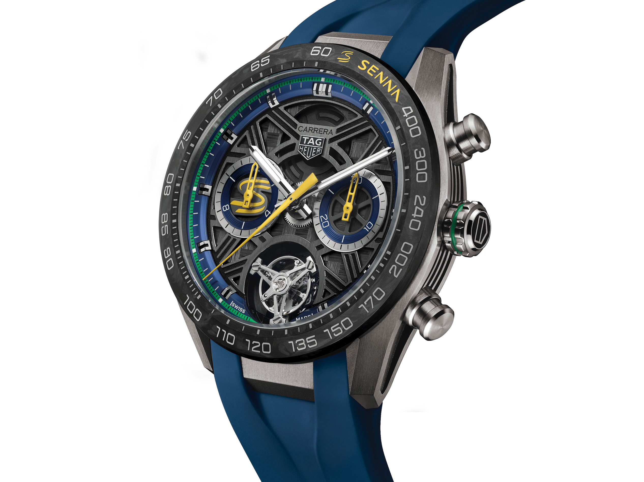 TAG Heuer|Carrera Chronograph Tourbillon x Senna洗拿限量版陀飛輪計時錶