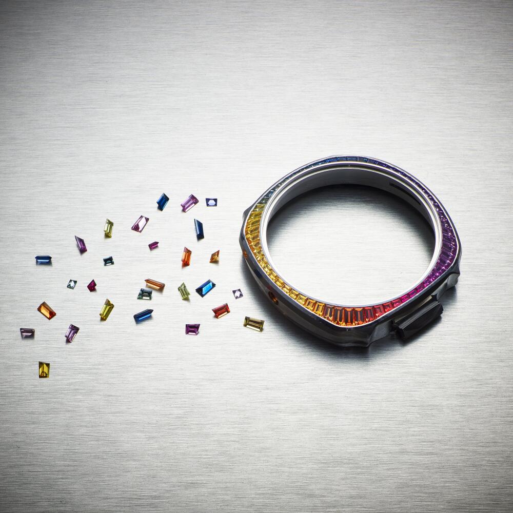 H. Moser & Cie.|Streamliner Tourbillon Skeleton Rainbow注入彩虹靈魂