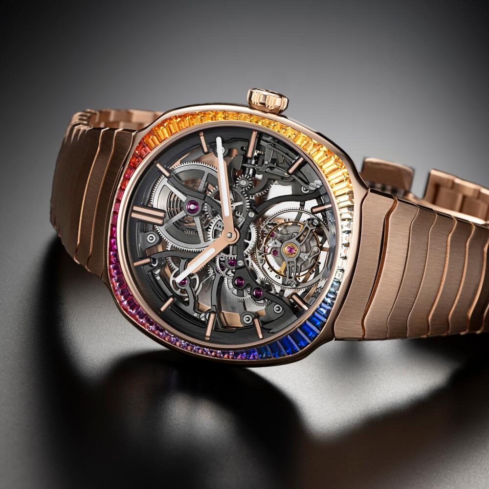 H. Moser & Cie.|Streamliner Tourbillon Skeleton Rainbow注入彩虹靈魂