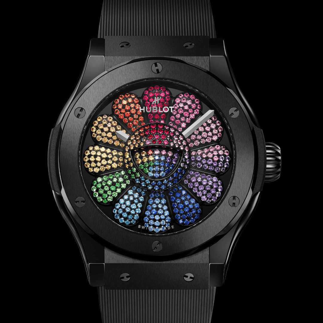 Hublot|Classic Fusion村上隆黑色陶瓷彩虹腕錶11月上拍富藝斯