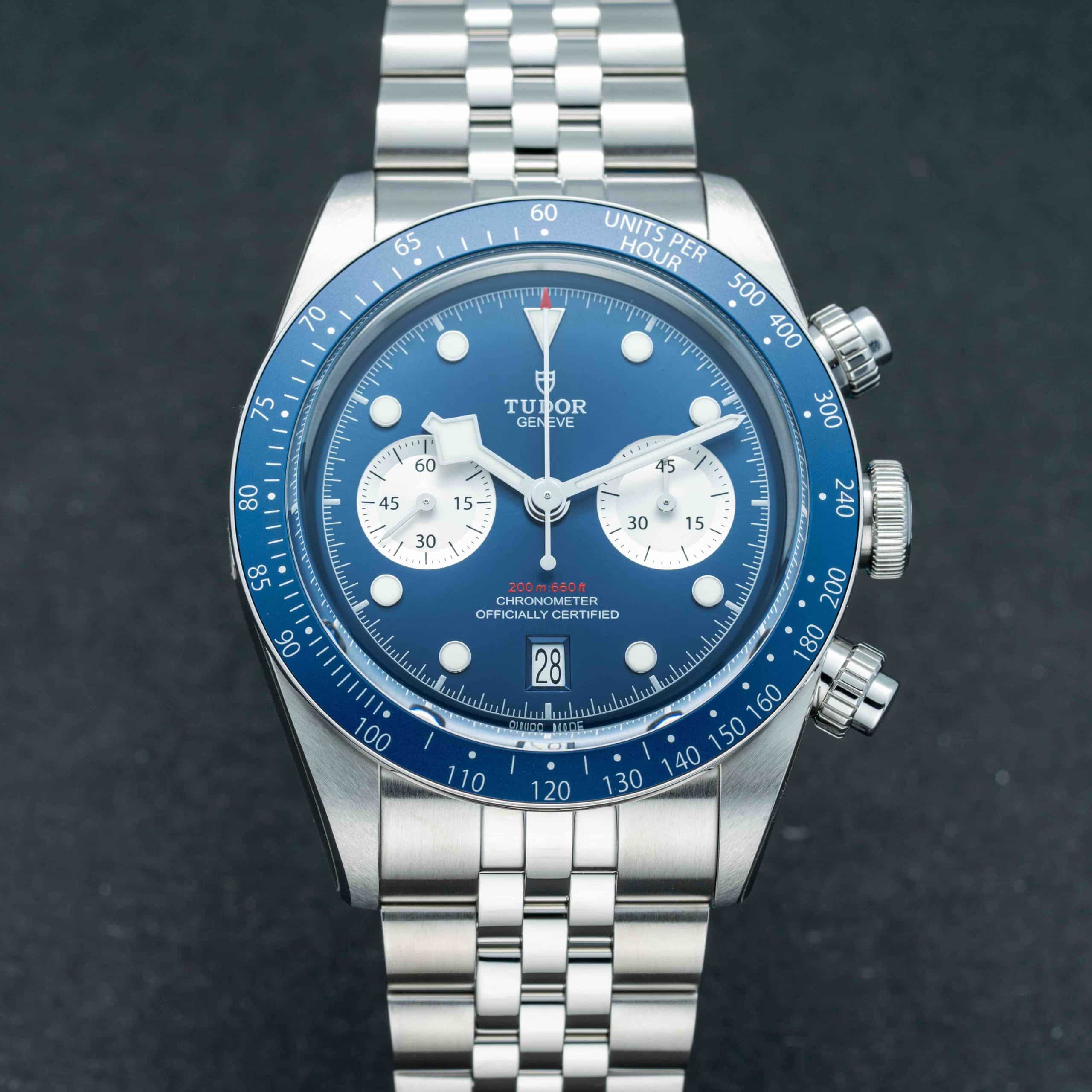 藍面鏈帶腕錶大檢閱｜不銹鋼版Historiques 222熱潮！Rolex藍勞、Tudor Black Bay新款、PP、AP都有 附價錢介紹