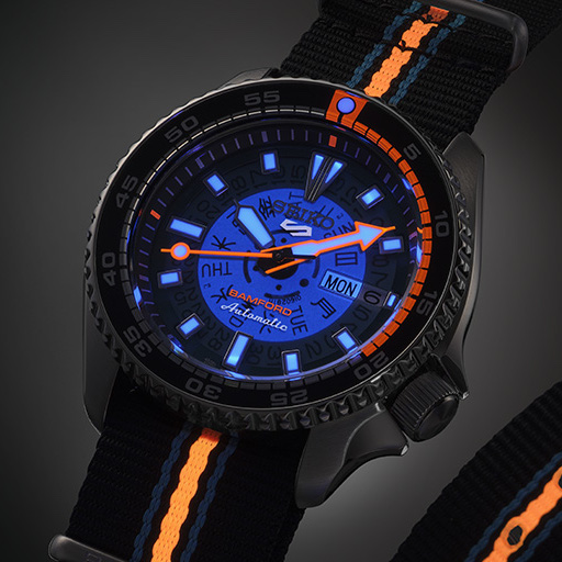 Seiko x Bamford｜半透明Time Sonar風格 5 Sports BAMFORD Limited Edition｜限量2,025枚