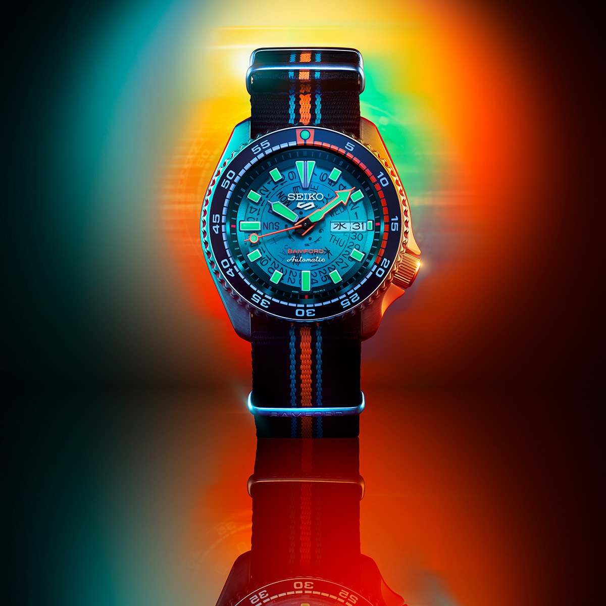 Seiko x Bamford｜半透明Time Sonar風格 5 Sports BAMFORD Limited Edition｜限量2,025枚