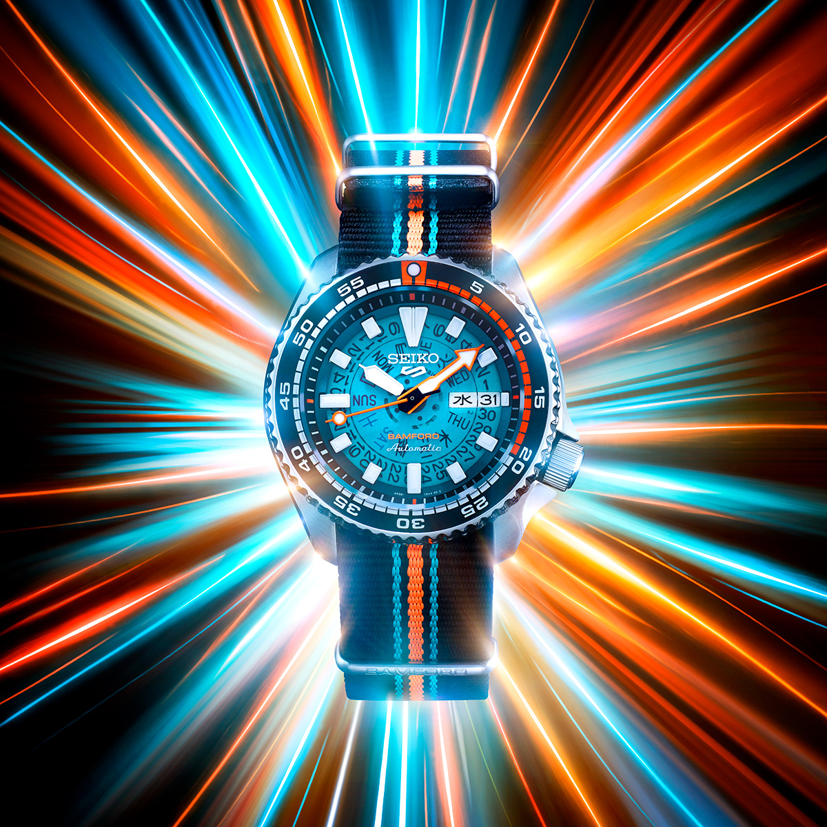 Seiko x Bamford｜半透明Time Sonar風格 5 Sports BAMFORD Limited Edition｜限量2,025枚