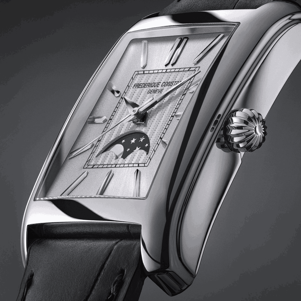 Frederique Constant Classics Carree Moonphase：長方形月相腕錶的優雅新篇章