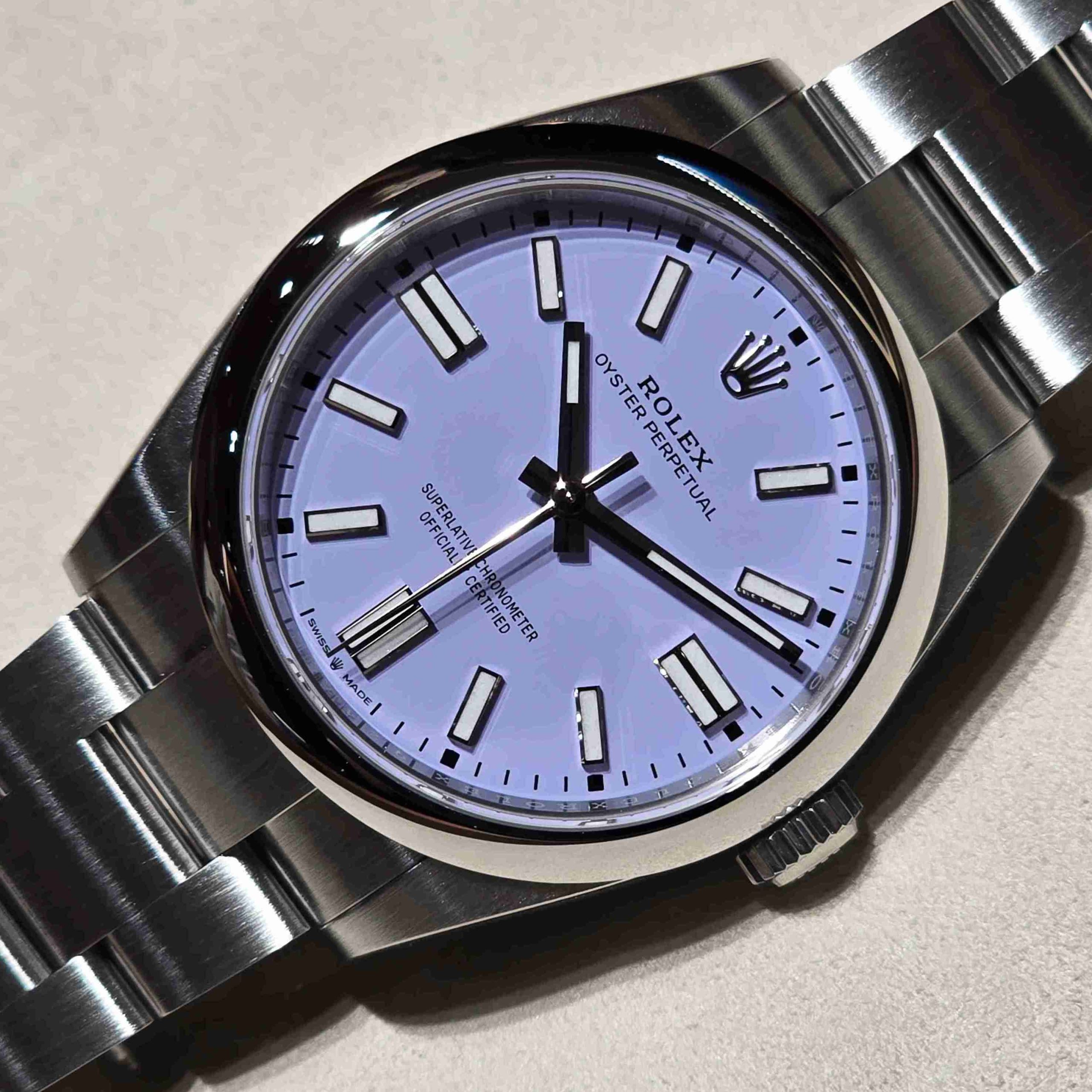 Rolex Oyster Perpetual 41mm 薰衣草紫上手實拍、Rolex OP 41 糖果粉紅 Ref.134300