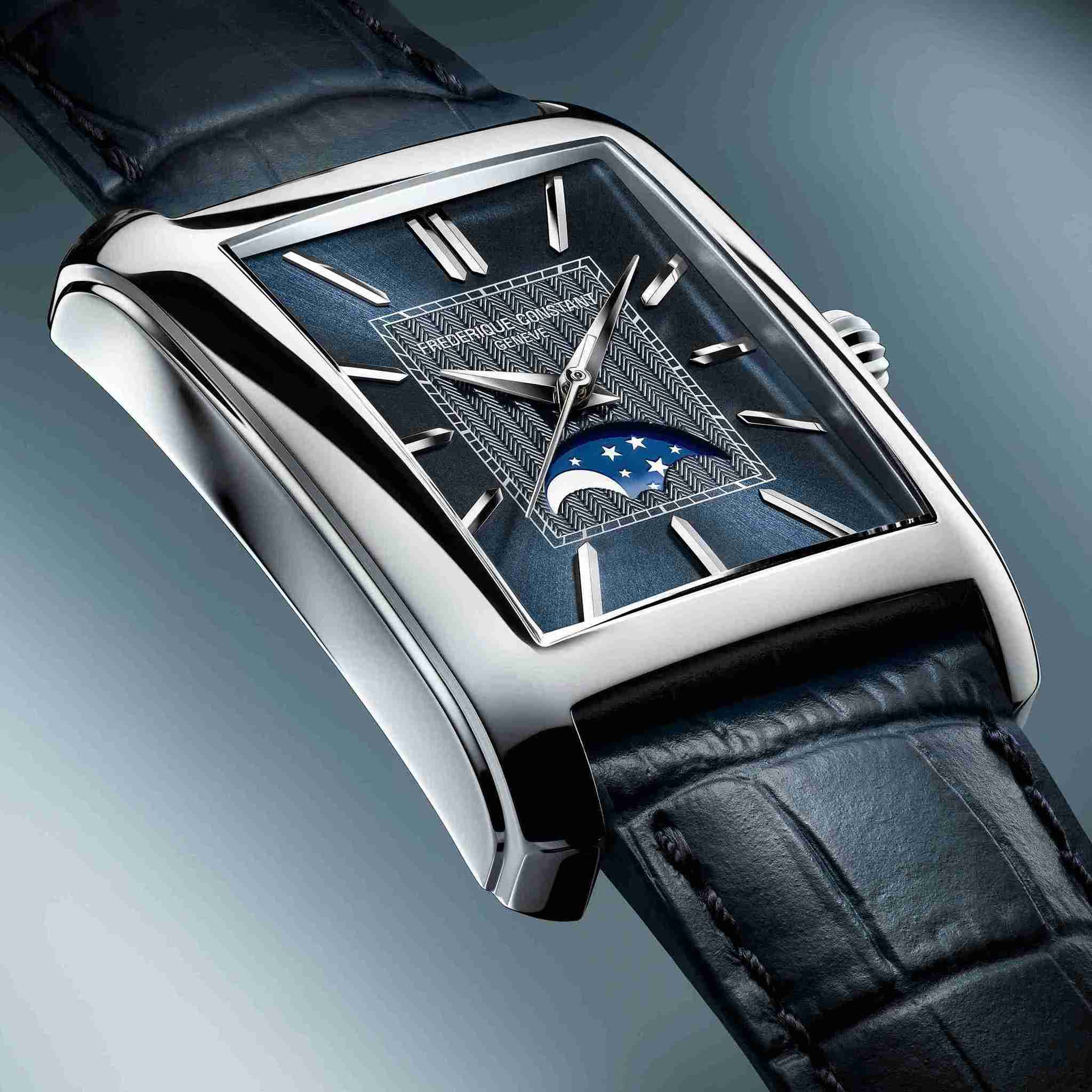 Frederique Constant Classics Carree Moonphase：長方形月相腕錶的優雅新篇章