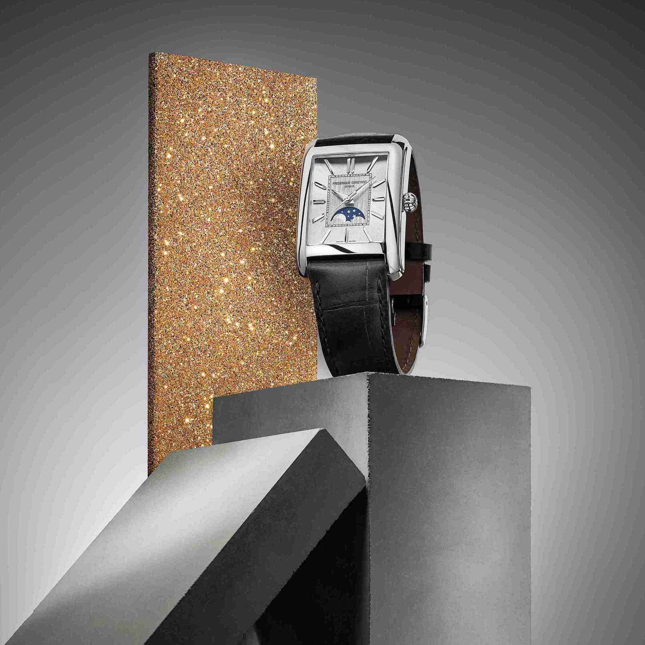 Frederique Constant Classics Carree Moonphase：長方形月相腕錶的優雅新篇章