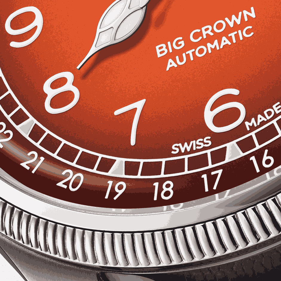 Oris × Cervo Volante全新Big Crown聯名腕錶 漸變橙啡錶盤配鹿皮錶帶