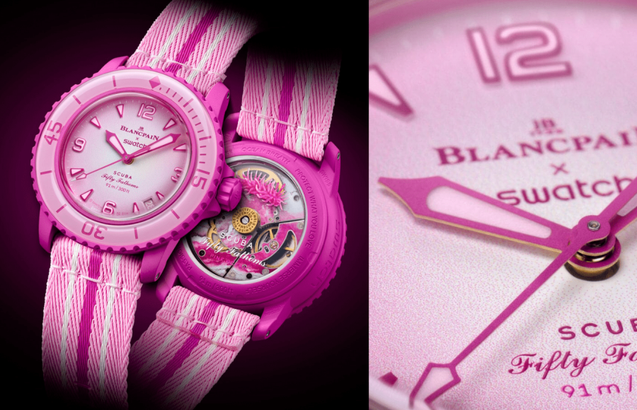 Blancpain x Swatch｜浪漫粉紅Scuba Fifty Fathoms Pink Ocean 情人節之選