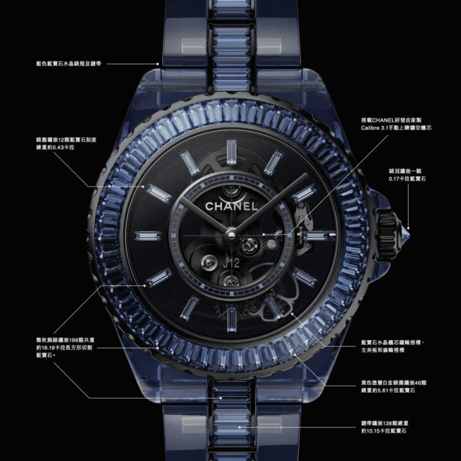 CHANEL｜全新J12 Bleu高級製錶系列 揭開藍色魅力的秘密