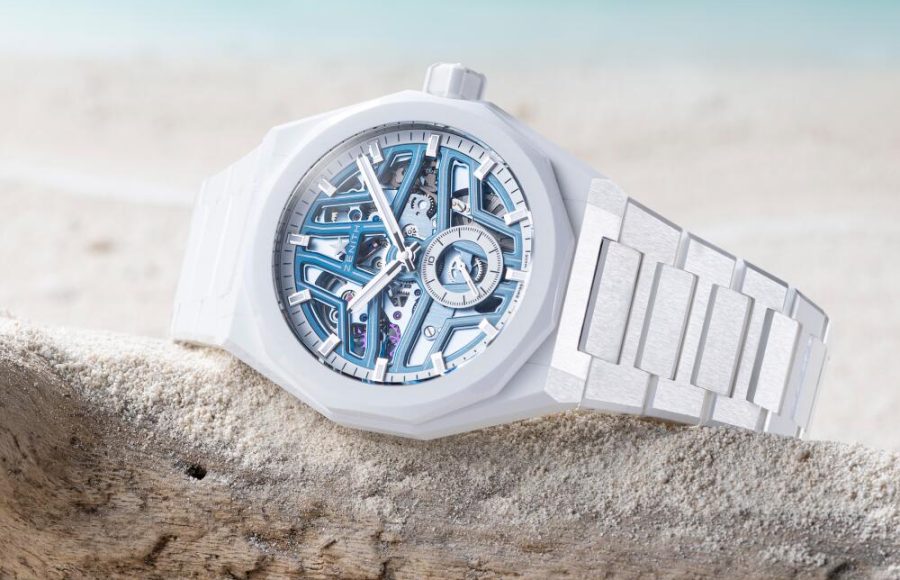 Zenith X Time + Tide ｜DEFY Skyline Skeleton White Surfer Ceramic 聯乘鏤空第三部曲