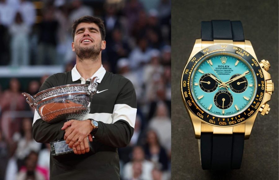 Rolex｜Roland Garros法網男單決賽 Carlos Alcaraz戴綠松石Daytona捧盃