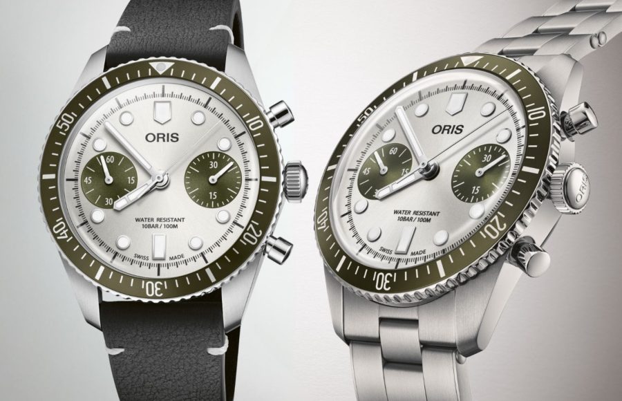 Oris｜森系綠潛水計時錶 Divers Sixty-Five Chronograph