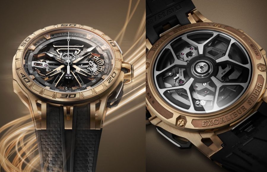 Roger Dubuis｜玫瑰金奢華運動風 Excalibur Spider Flyback Chronograph